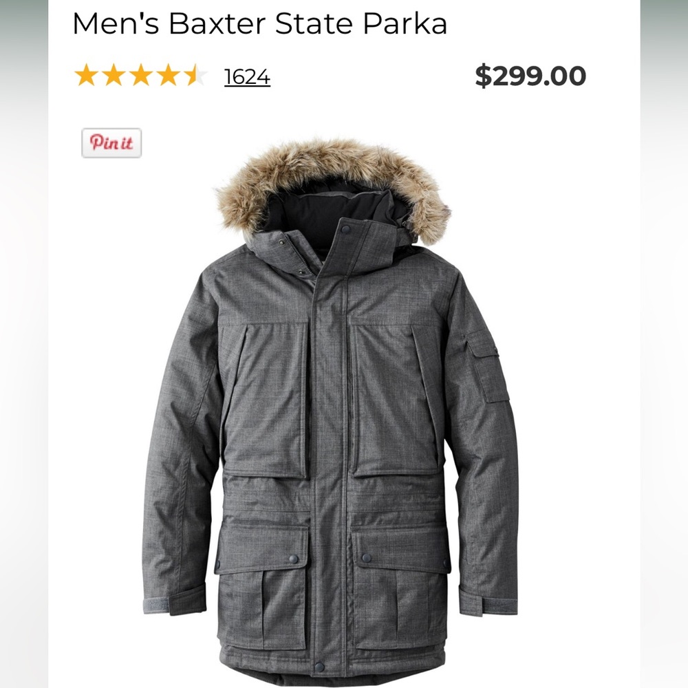 Lightly-worn Men’s LL Bean Baxter State Parka size Small